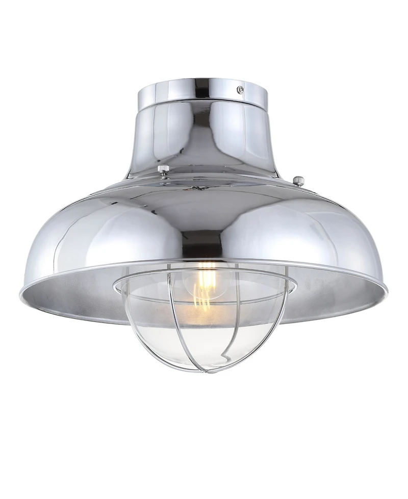 Jonathan Y Cameron 13" Metal Led Semi-Flush Mount