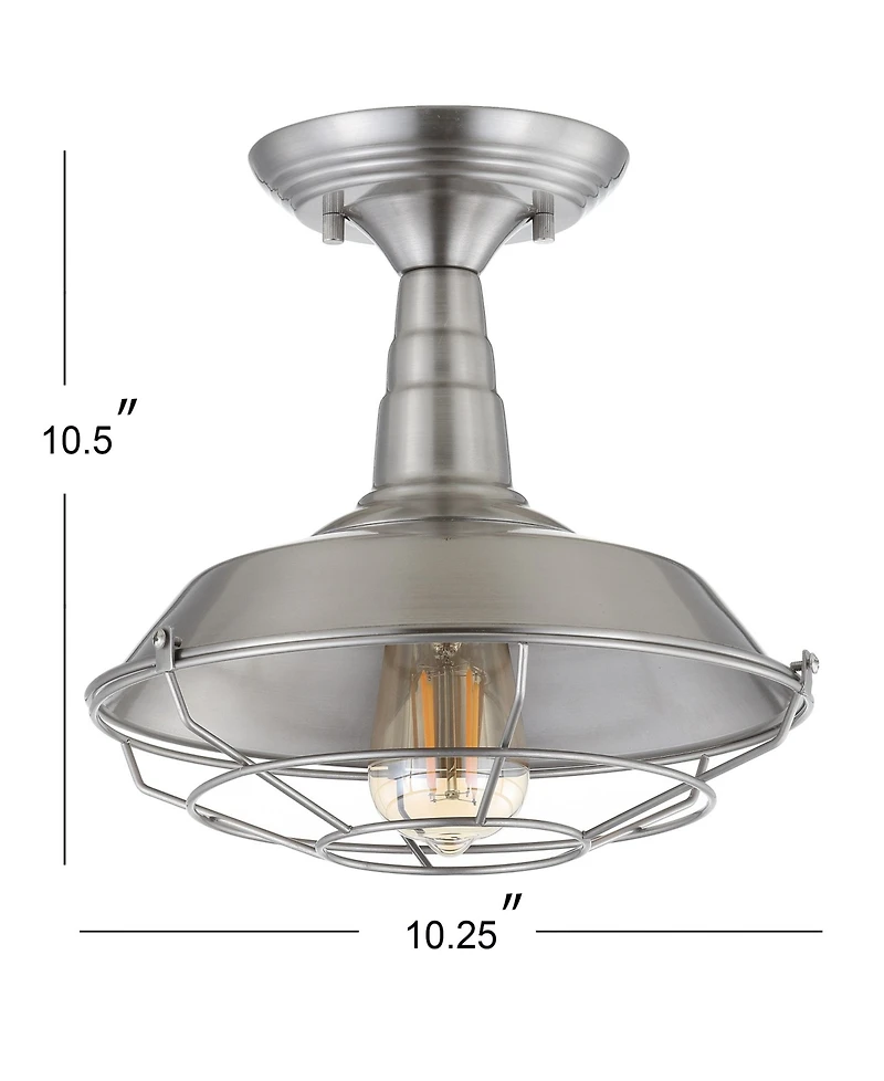 Jonathan Y Gabe 10.2" Metal Led Semi-Flush Mount