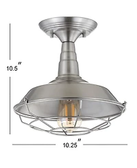 Jonathan Y Gabe 10.2" Metal Led Semi-Flush Mount