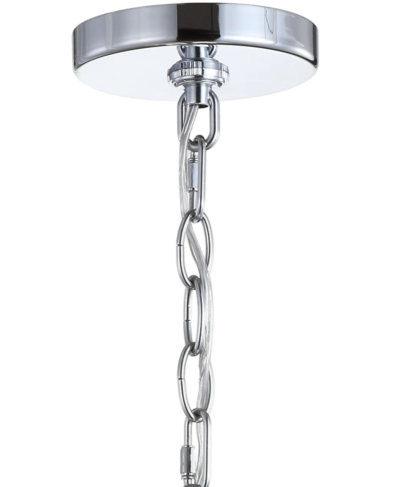 Jonathan Y Nira 9.75" Adjustable 3D Color Burst Glass/Metal Pendant