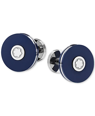 Montblanc Men's Blue Round Cuff Links