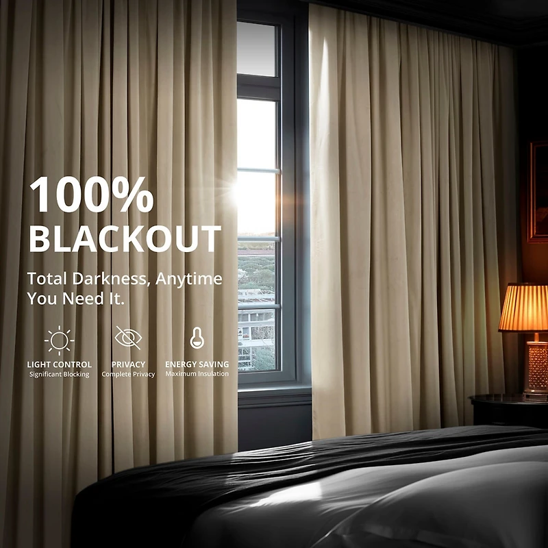 Exclusive Fabrics & Furnishings Signature Blackout Grommet Velvet Panel