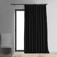 Half Price Drapes Signature Extra Wide Velvet Blackout Curtain