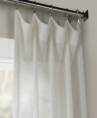 Half Price Drapes Gardenia Textured Faux Linen Sheer Curtain