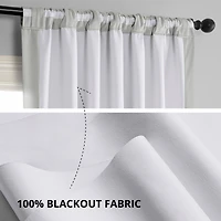 Half Price Drapes Reflection Grey Signature Velvet Blackout Curtain