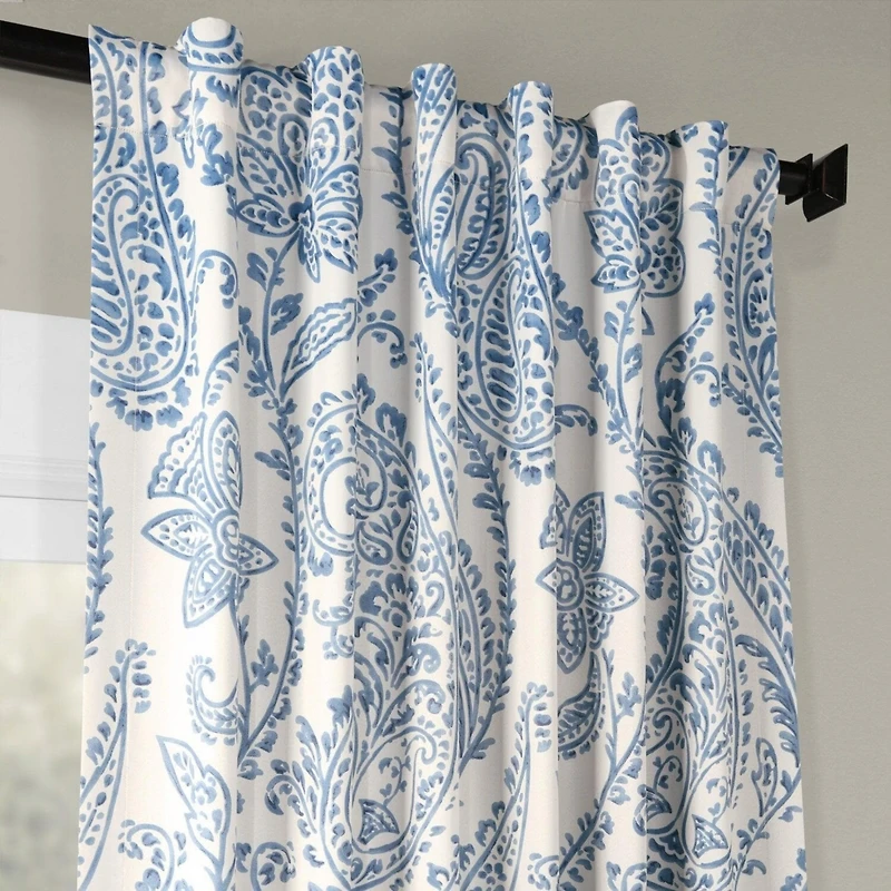 Half Price Drapes Tea Time Floral Room Darkening Curtain