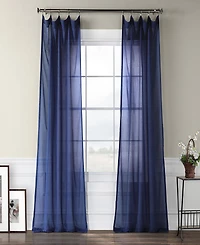 Half Price Drapes Textured Faux Linen Sheer Curtain