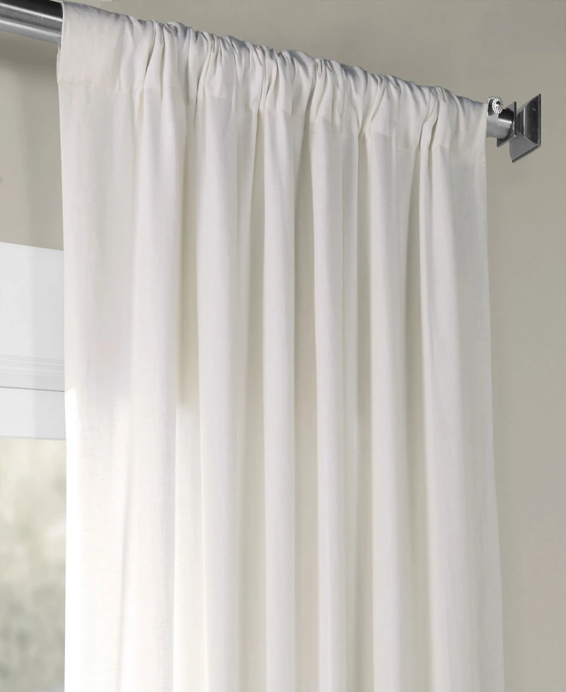 Half Price Drapes Ancient Ivory French Linen Room Darkening Curtain