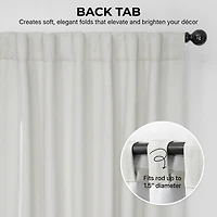 Half Price Drapes Textured Faux Linen Room Darkening Curtain