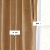 Half Price Drapes Mist Greige Vintage Textured Faux Dupioni Silk Curtain