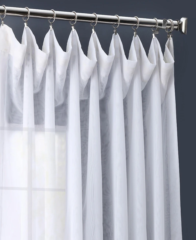 Half Price Drapes Double Layered White Extra Wide Sheer Curtain