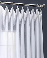 Half Price Drapes Double Layered White Extra Wide Sheer Curtain