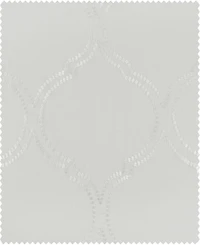 Half Price Drapes Florentina White Embroidered Geometric Sheer Curtain