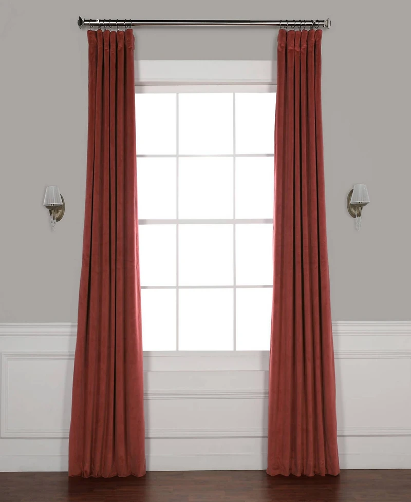 Half Price Drapes Signature Velvet Blackout Curtain