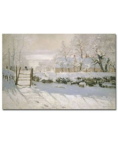 Claude Monet 'The Magpie, 1869' Canvas Art - 32" x 22"