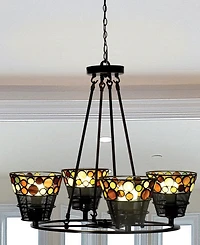 Dale Tiffany Pasqual 4-Light Mesh Tiffany Hanging Fixture
