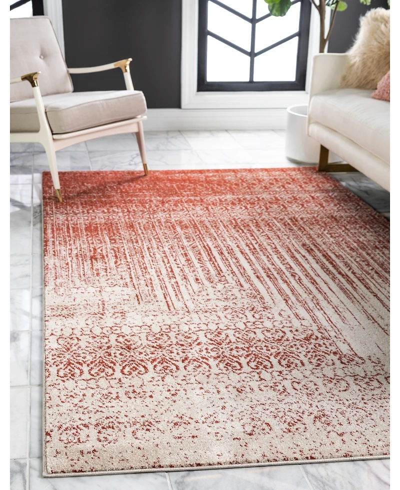 Bayshore Home Lyon Lyo2 Red 8' x 11' 4" Area Rug