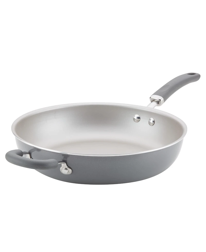 Rachael Ray Create Delicious Aluminum Nonstick 12.5" Open Deep Skillet