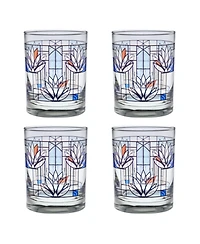 Frank Lloyd Wright Water Lilies Double Old Fashioned Glass - Set of 4