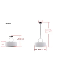 Safavieh Debonair 3 Light Ring 18"D Drum Adjustable Pendant