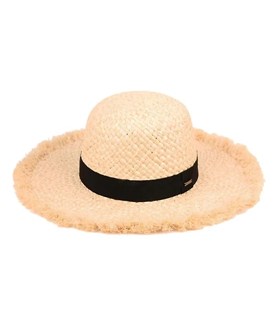 Epoch Hats Company Raffia Straw Raw Edge Floppy Hat