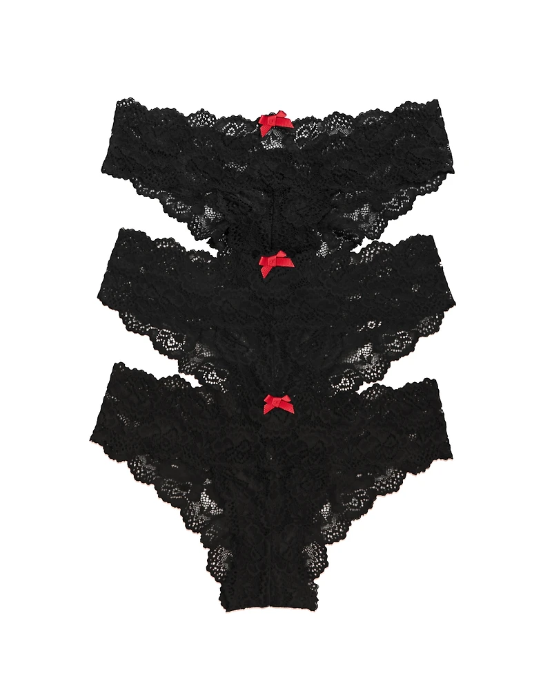 Skarlett Blue Women's Goddess Stretch Lace Chikini 3-Pack