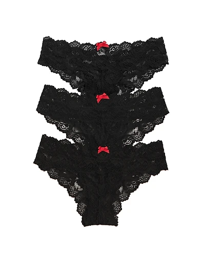 Skarlett Blue Women's Goddess Stretch Lace Chikini 3-Pack