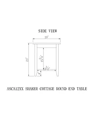 Shaker Cottage Round Accent Table