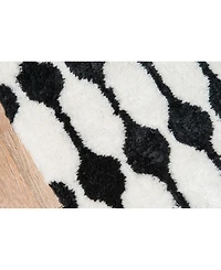 Novogratz Retro Ret-4 Black 2'3" x 7'6" Runner Area Rug