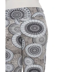 White Mark Plus Circle Print Palazzo Pants