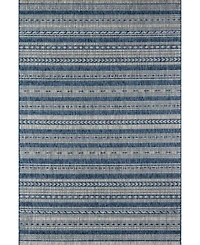 Novogratz Villa Vi-04 Blue 3'11" x 5'7" Outdoor Area Rug