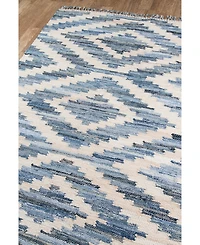 Novogratz California Cal-2 Blue 2'3" x 8' Runner Area Rug