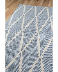 Erin Gates River Riv-1 Machine-Washable Beacon Denim 5' x 7'6" Area Rug