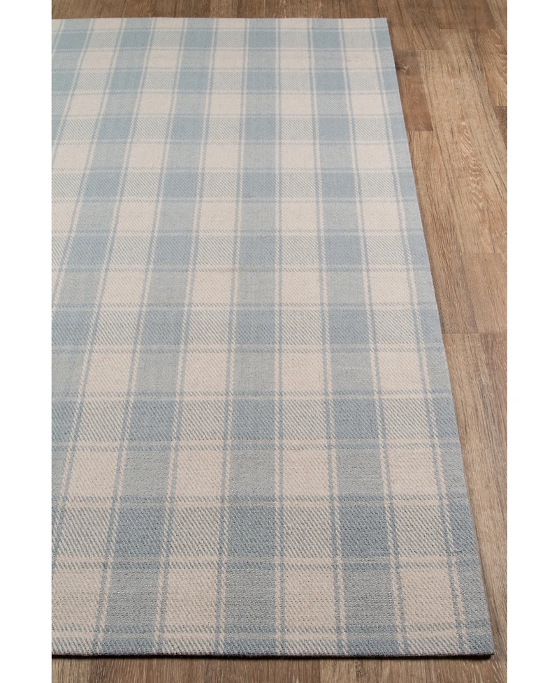 Erin Gates Marlborough Mlb-1 Charles Light Blue 2'3" x 8' Runner Area Rug
