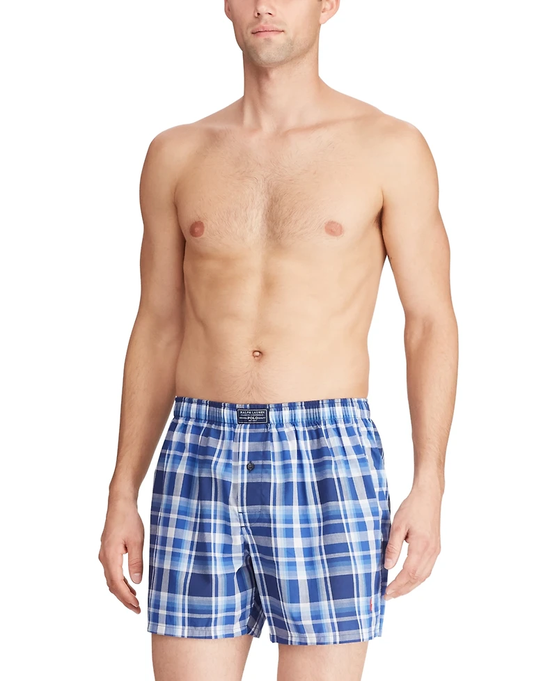Polo Ralph Lauren Men's Plaid Single-Button Fly Boxers