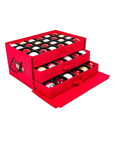 Santa's Bag Christmas Ornament Storage Box with Drawers