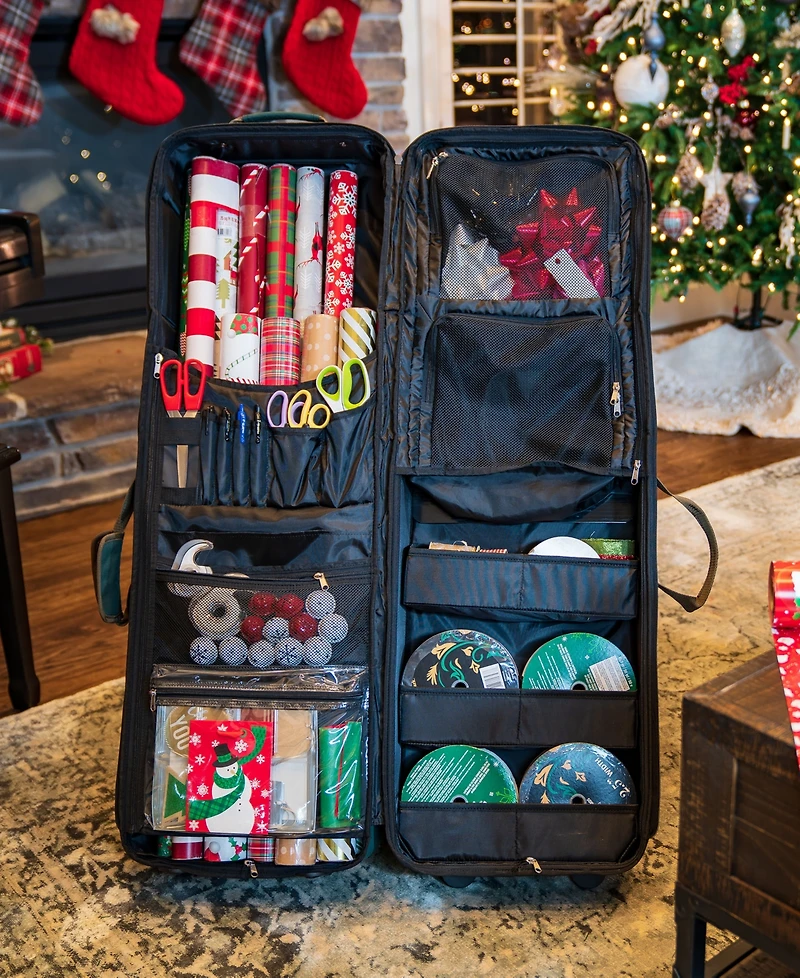 TreeKeeper Rolling Vertical Wrapping Paper Storage Container