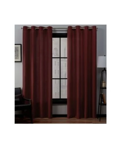 Exclusive Home Loha Linen Grommet Top Window Curtain Panel Pair
