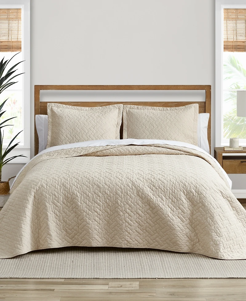 Tommy Bahama Home Solid Reversible -Piece Quilt Set