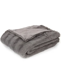 Cheer Collection Ultra Soft Faux Fur to Microplush Reversible Oversized Throw, 60" x 70"