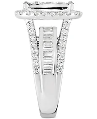 TruMiracle Diamond Halo Cluster Engagement Ring (3 ct. t.w.) in 10k White Gold