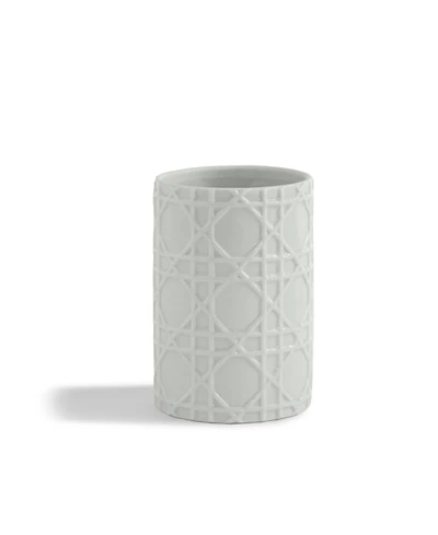 Cassadecor Embossed Wicker Design Porcelain Tumbler