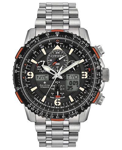 Citizen Eco-Drive Men's Analog-Digital Promaster Skyhawk A-t Titanium Bracelet Watch 45mm
