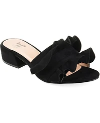 Journee Collection Women's Sabica Ruffle Slip On Dress Sandals