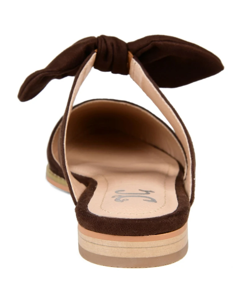 Journee Collection Women's Telulah Bow Slip On Flat Mules