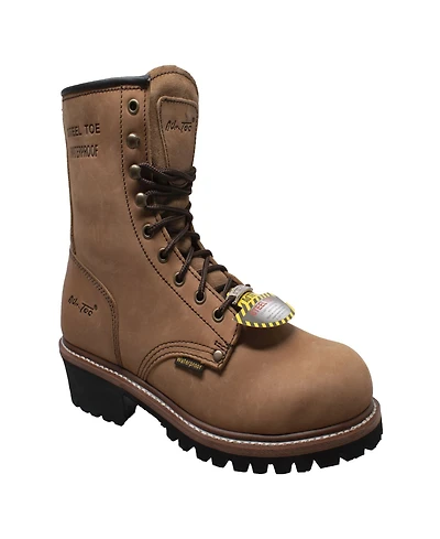 AdTec Men's 9" Waterproof Steel Toe Logger