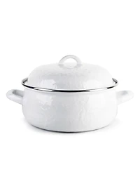 Golden Rabbit Solid White Enamelware Collection 4 Quart Dutch Oven