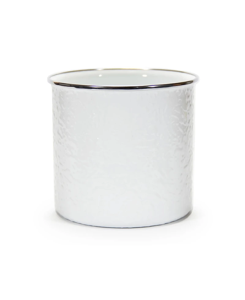Golden Rabbit Solid White Enamelware Collection Utensil Holder