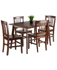 Winsome Wood Shaye 5-pc Set Dining Table w/ Slat Back Chairs