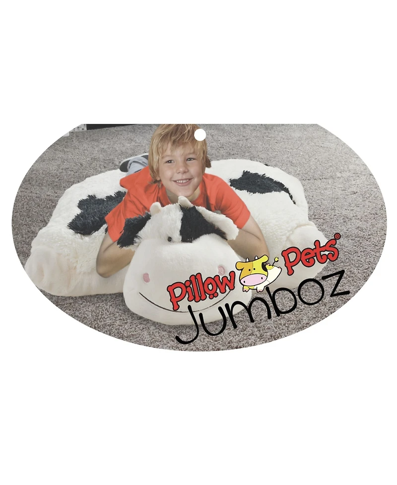 Pillow Pets Signature Jumboz Cozy Cow Oversized Stuffed Animal Plush Toy